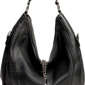 Large Capacity Vegan Leather Hobo Tote with Adjustable Strap - Effortless Style